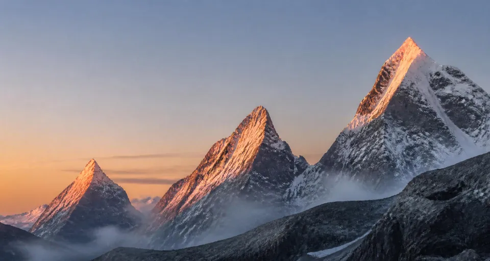 Bergkette mit drei Peaks als Symbol unserer Entwicklung